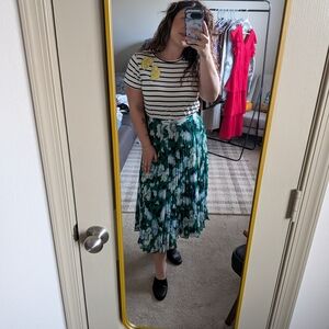 Philosophy Green Floral Midi Skirt